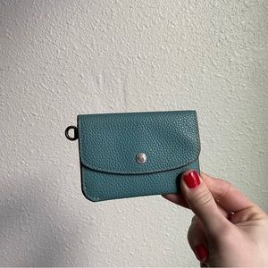 COACH leather blue vintage card holder